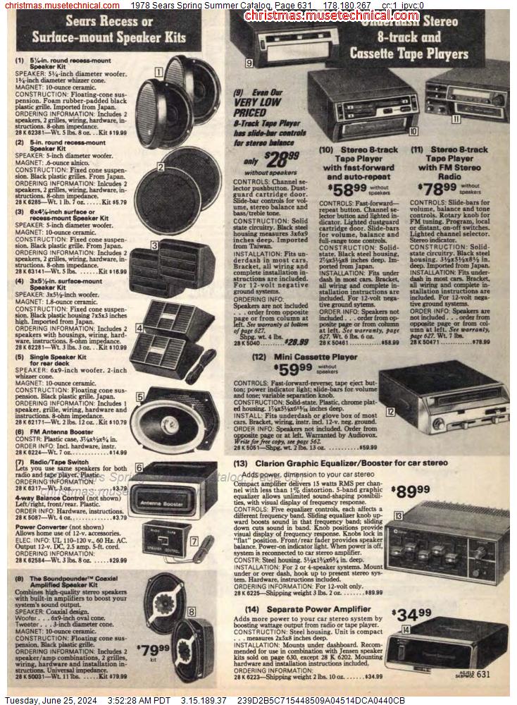 1978 Sears Spring Summer Catalog, Page 631