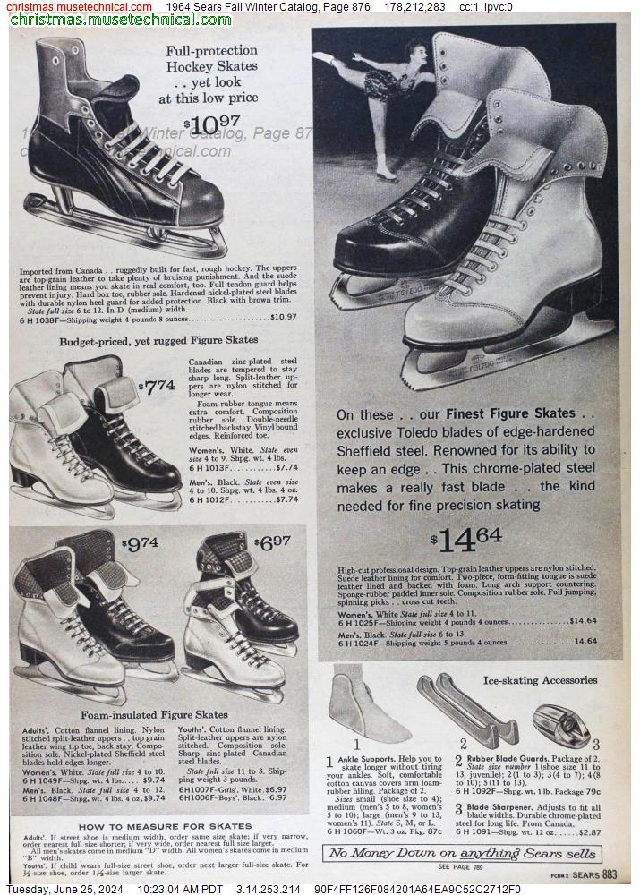 1964 Sears Fall Winter Catalog, Page 876