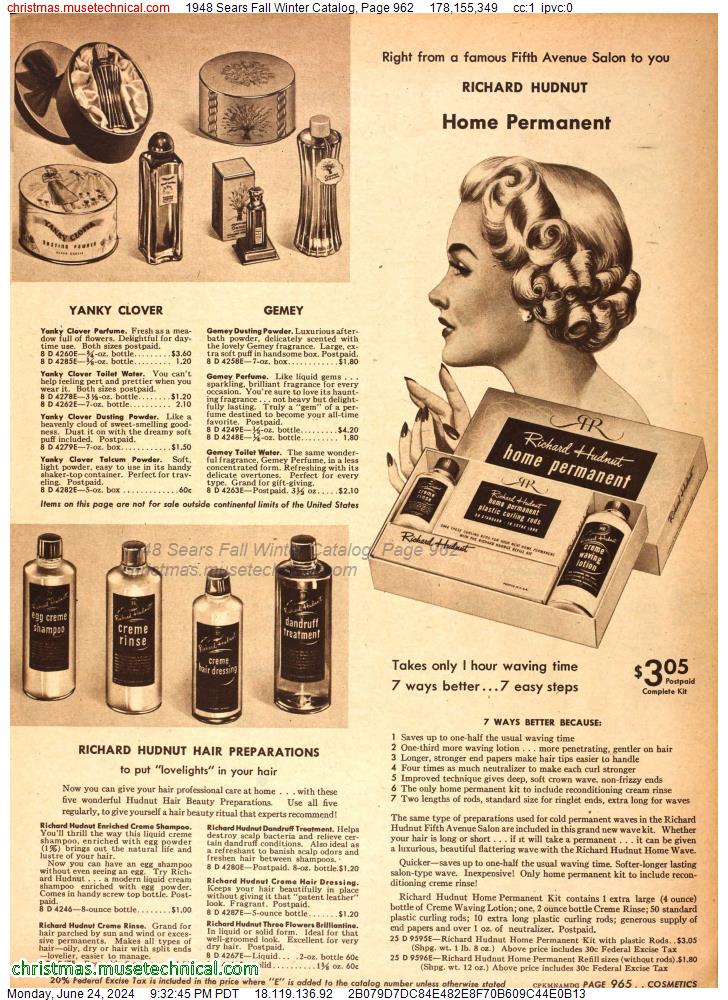 1948 Sears Fall Winter Catalog, Page 962