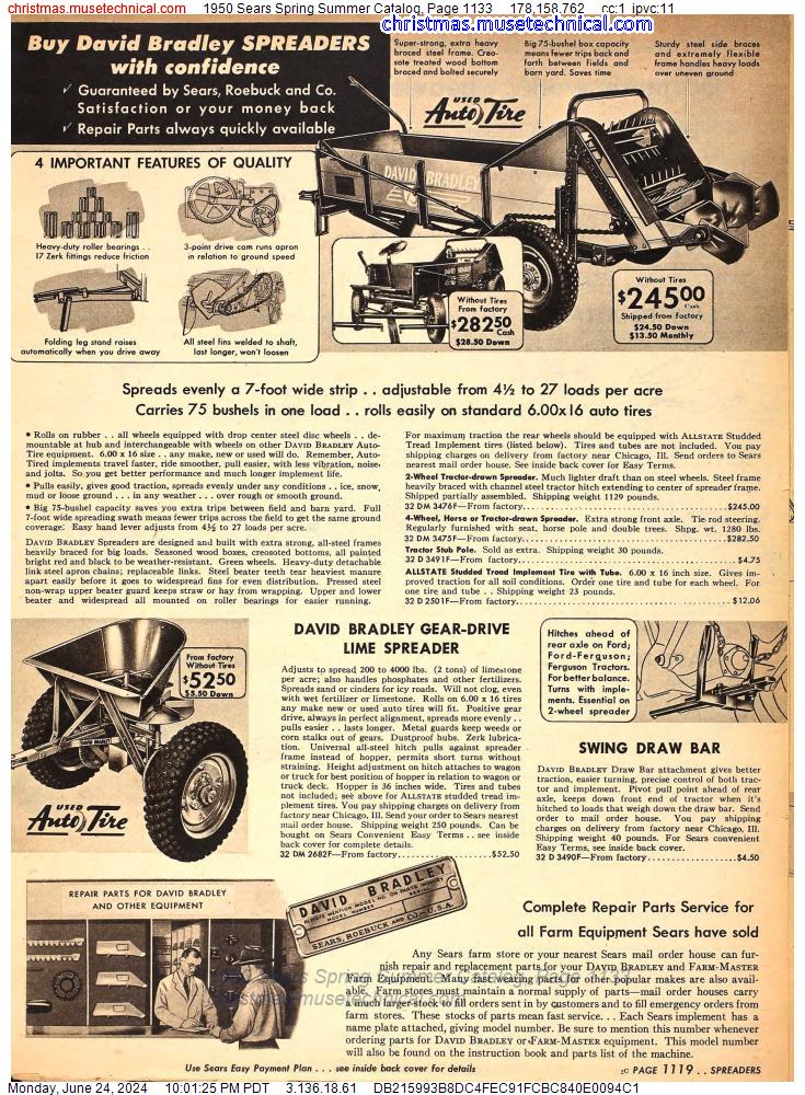 1950 Sears Spring Summer Catalog, Page 1133