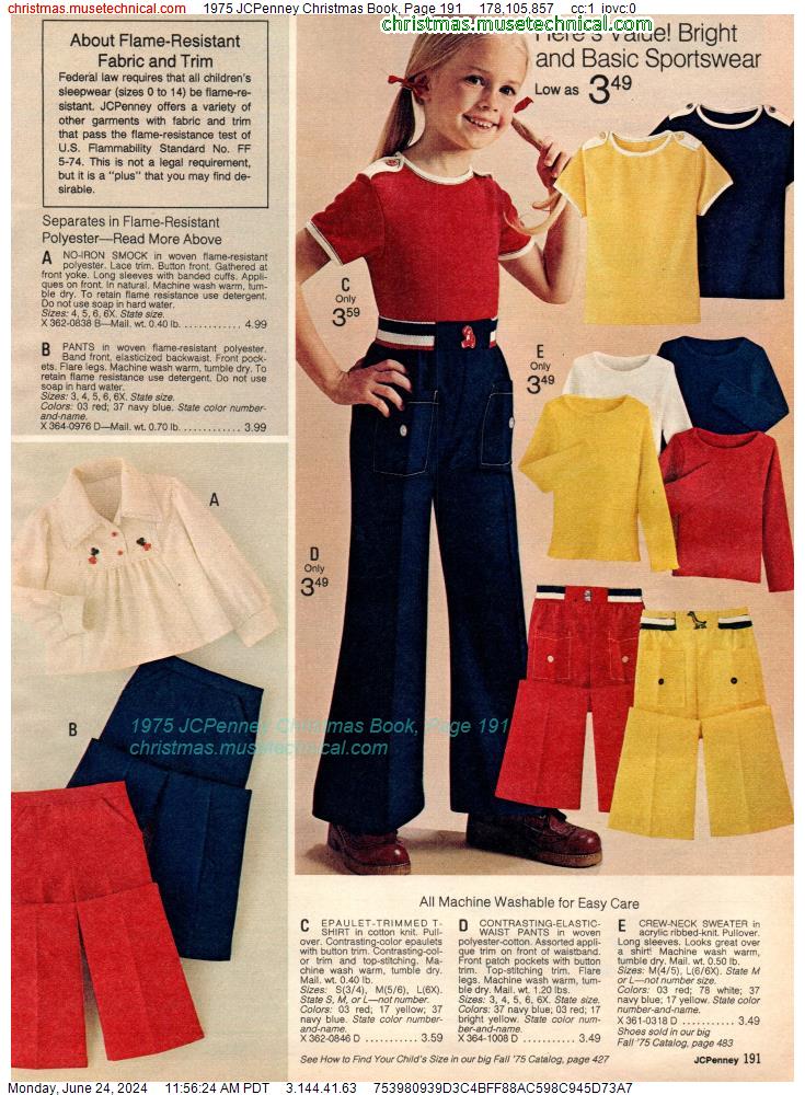 1975 JCPenney Christmas Book, Page 191