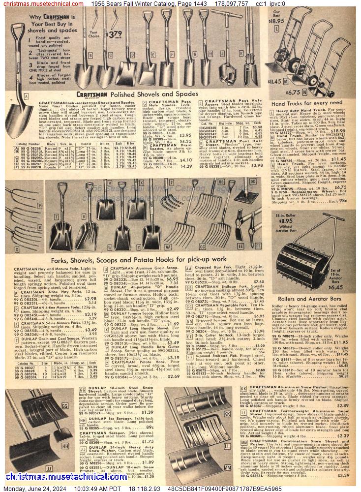 1956 Sears Fall Winter Catalog, Page 1443