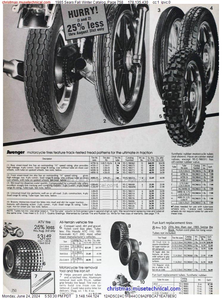 1985 Sears Fall Winter Catalog, Page 758