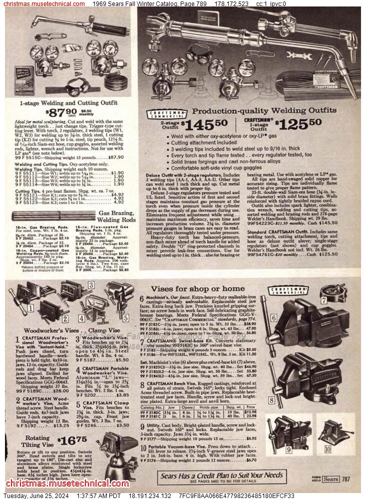 1969 Sears Fall Winter Catalog, Page 789