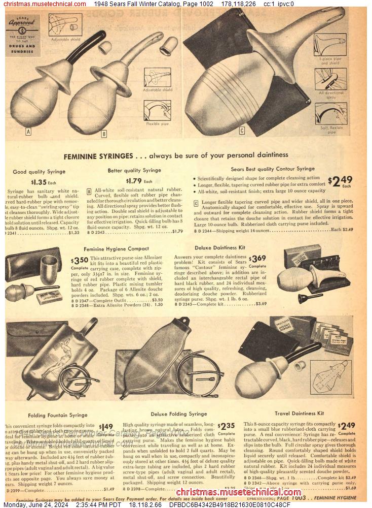 1948 Sears Fall Winter Catalog, Page 1002