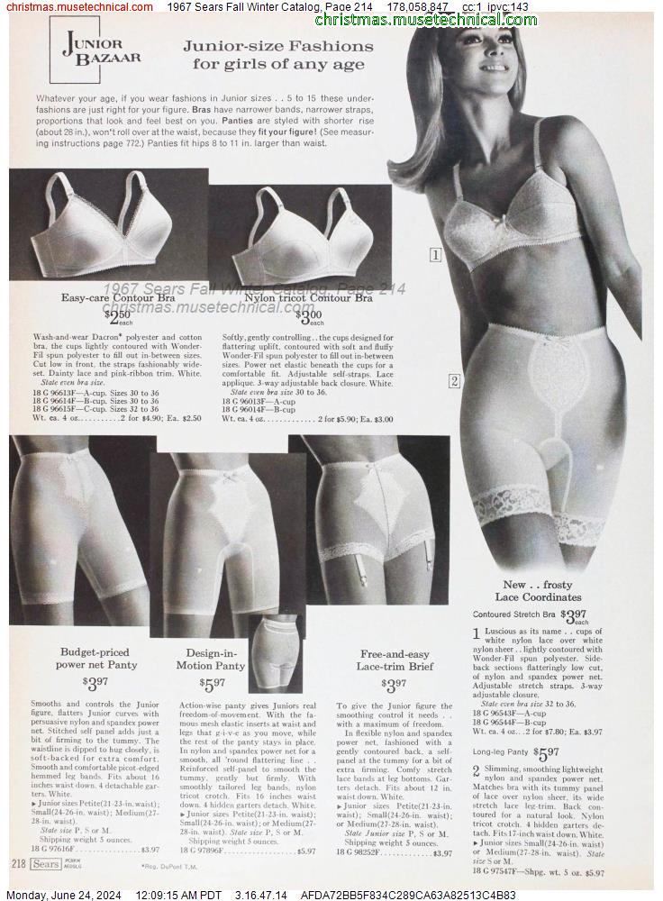 1967 Sears Fall Winter Catalog, Page 214