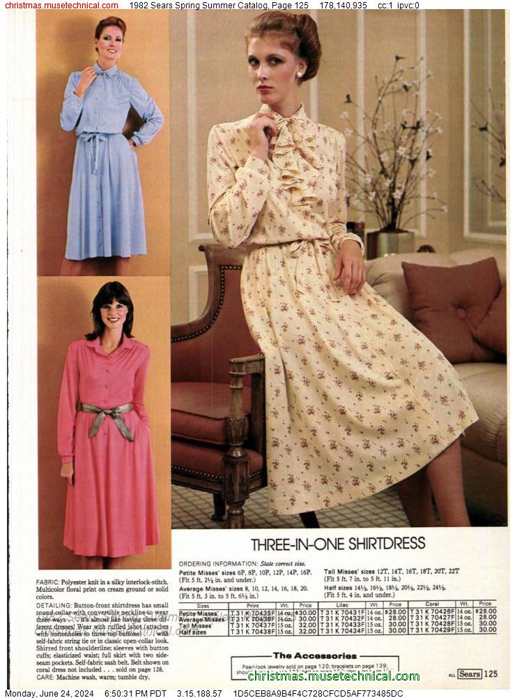 1982 Sears Spring Summer Catalog, Page 125