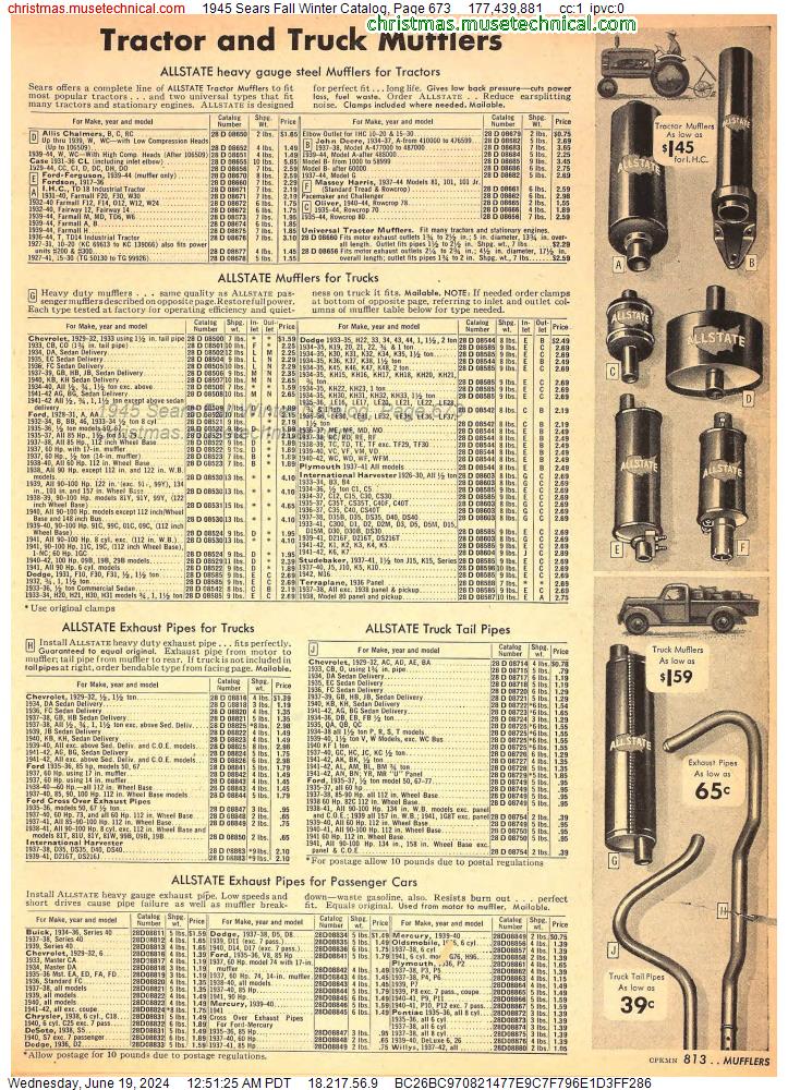 1945 Sears Fall Winter Catalog, Page 673