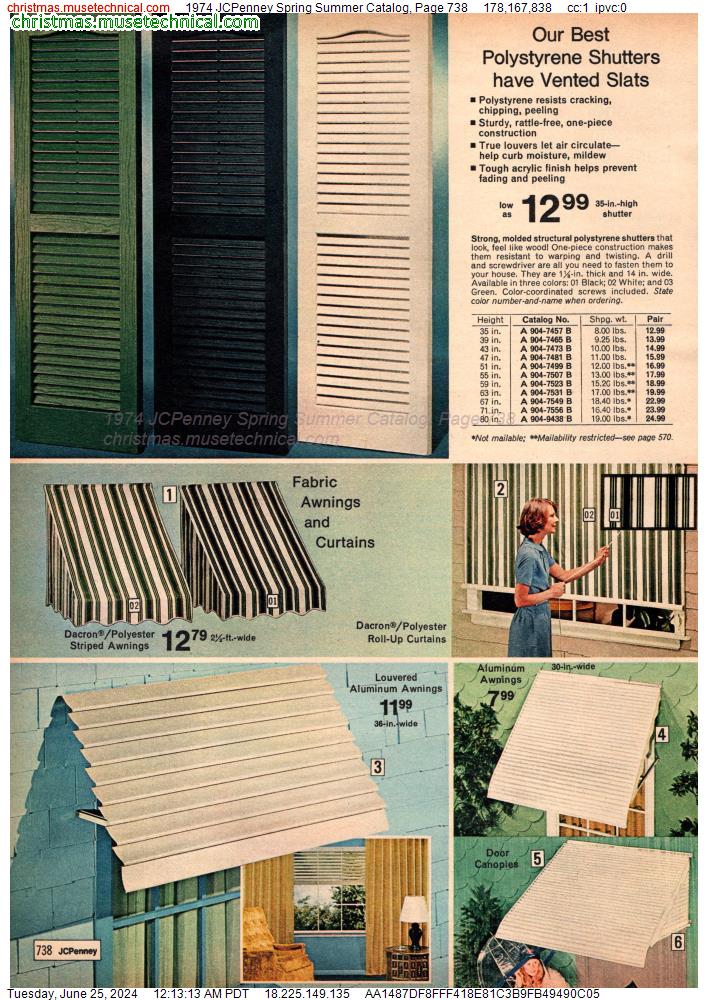 1974 JCPenney Spring Summer Catalog, Page 738