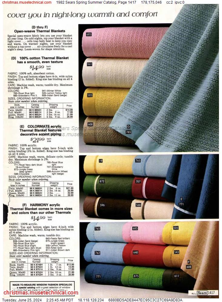 1982 Sears Spring Summer Catalog, Page 1417