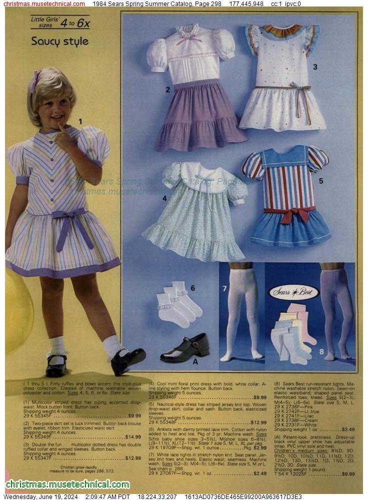 1984 Sears Spring Summer Catalog, Page 298