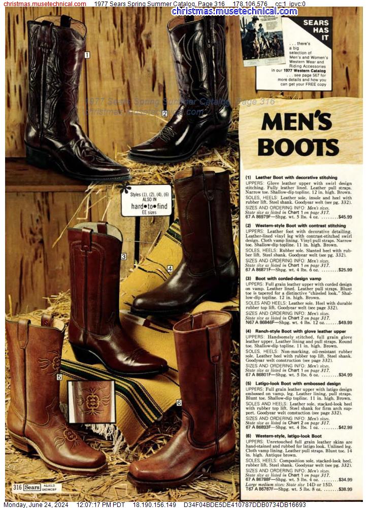 1977 Sears Spring Summer Catalog, Page 316