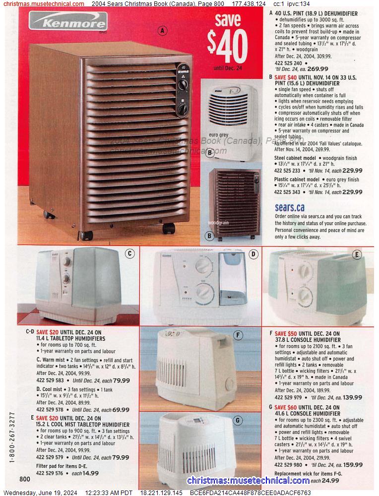 2004 Sears Christmas Book (Canada), Page 800