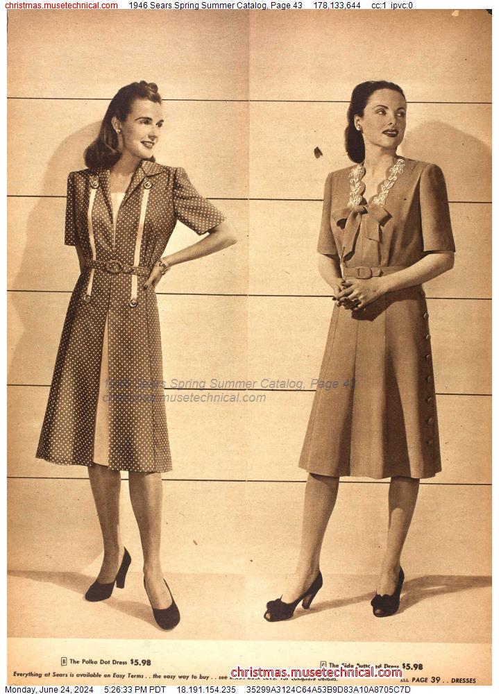 1946 Sears Spring Summer Catalog, Page 43