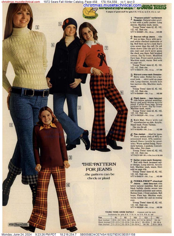 1972 Sears Fall Winter Catalog, Page 458
