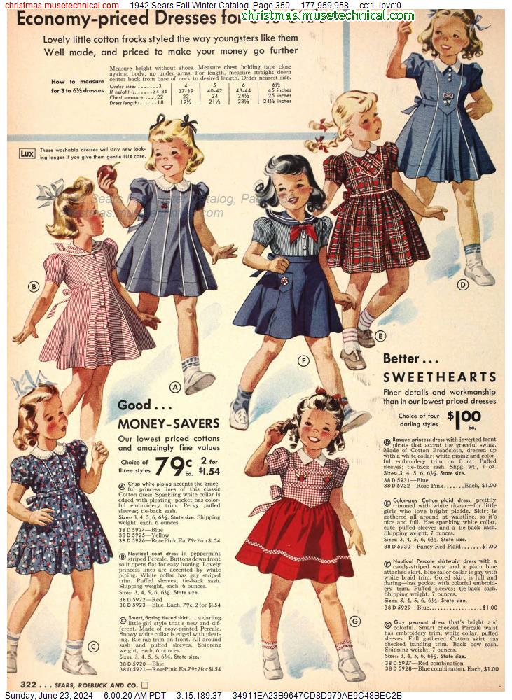 1942 Sears Fall Winter Catalog, Page 350