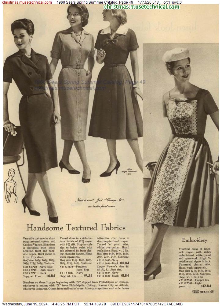1960 Sears Spring Summer Catalog, Page 49