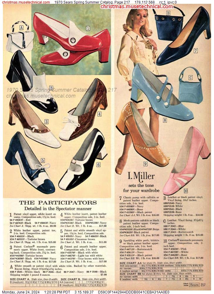 1970 Sears Spring Summer Catalog, Page 217