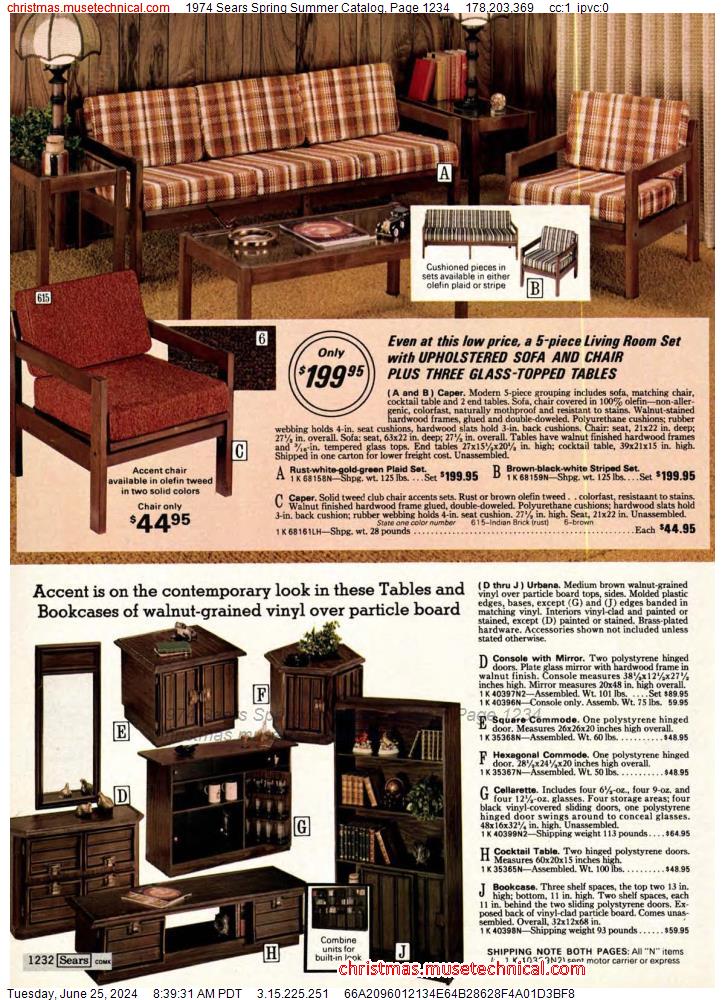 1974 Sears Spring Summer Catalog, Page 1234