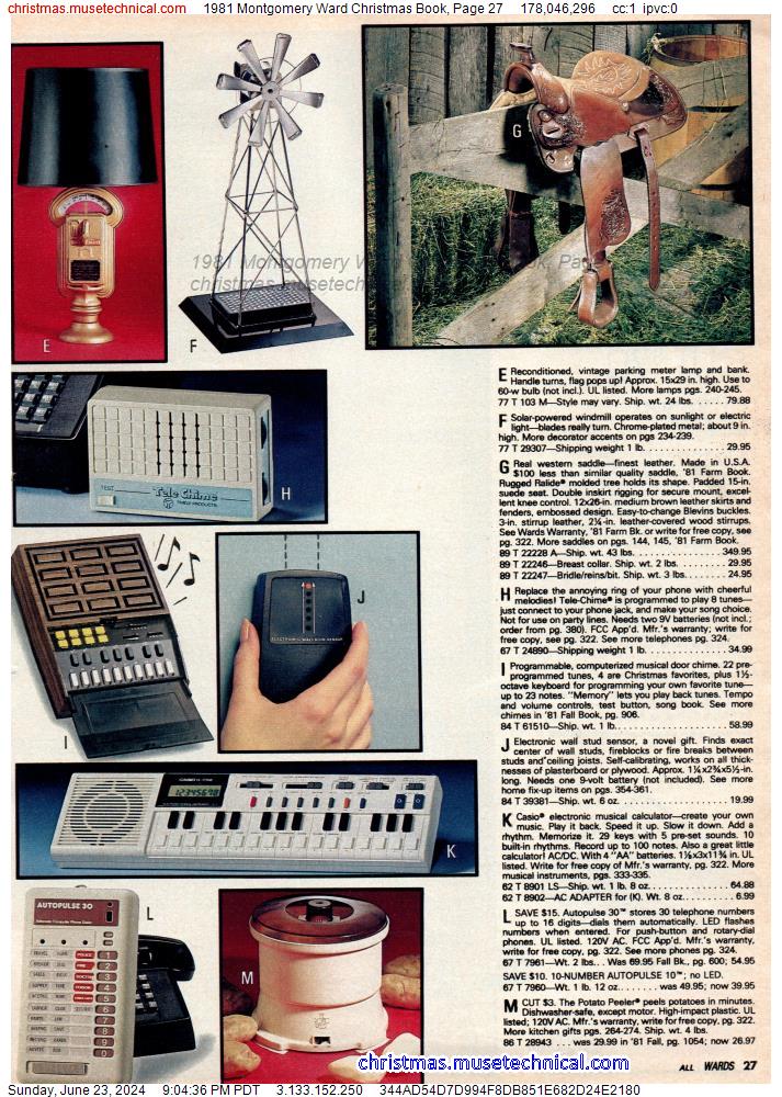 1981 Montgomery Ward Christmas Book, Page 27