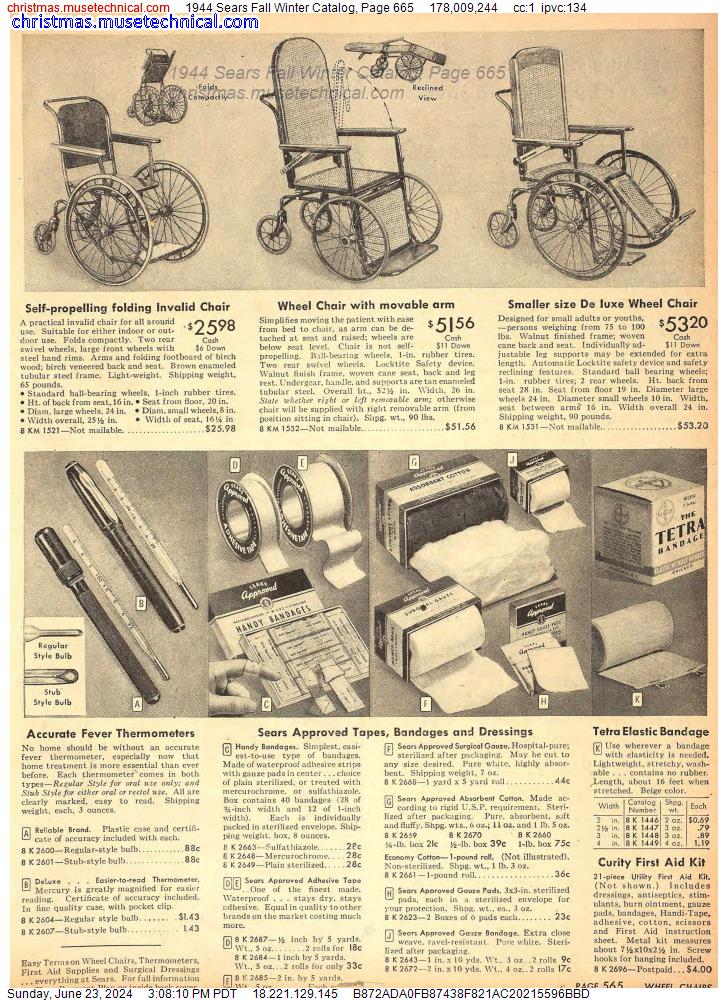 1944 Sears Fall Winter Catalog, Page 665