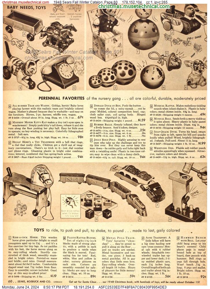 1948 Sears Fall Winter Catalog, Page 60