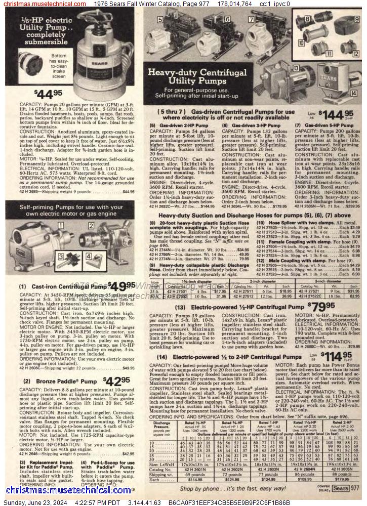 1976 Sears Fall Winter Catalog, Page 977