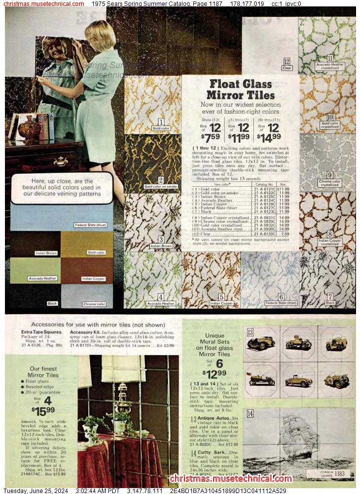 1975 Sears Spring Summer Catalog, Page 1187