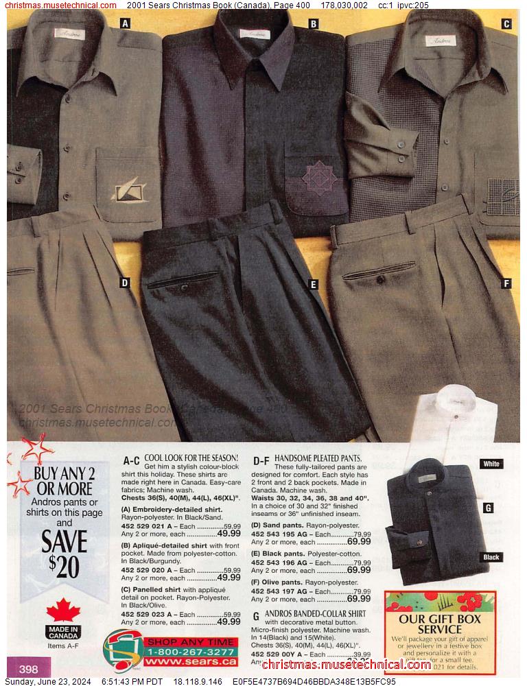 2001 Sears Christmas Book (Canada), Page 400