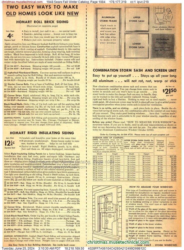 1948 Sears Fall Winter Catalog, Page 1084