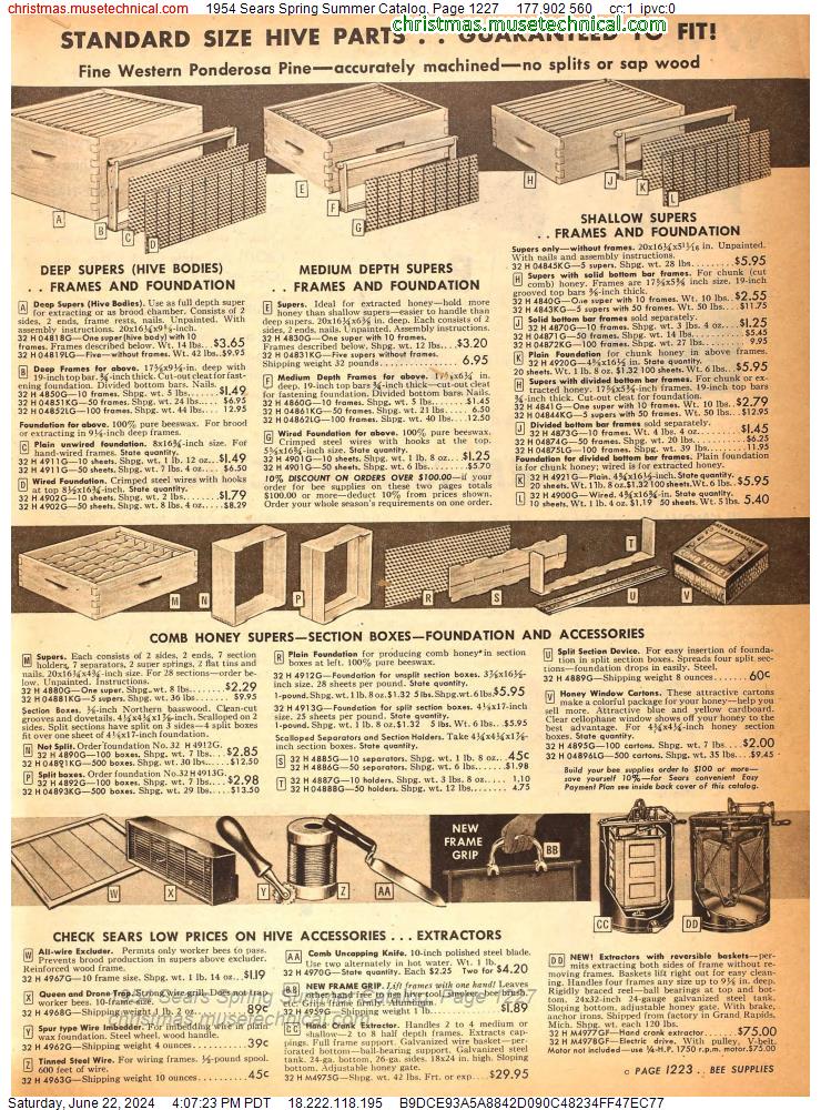 1954 Sears Spring Summer Catalog, Page 1227