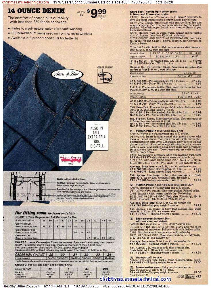 1978 Sears Spring Summer Catalog, Page 485