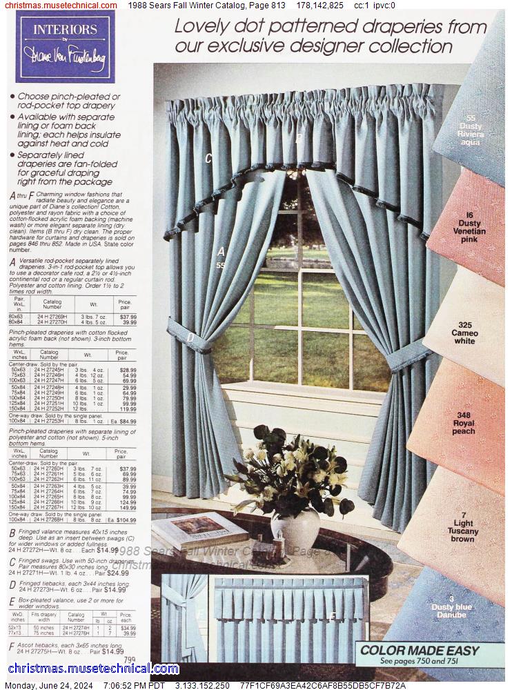 1988 Sears Fall Winter Catalog, Page 813