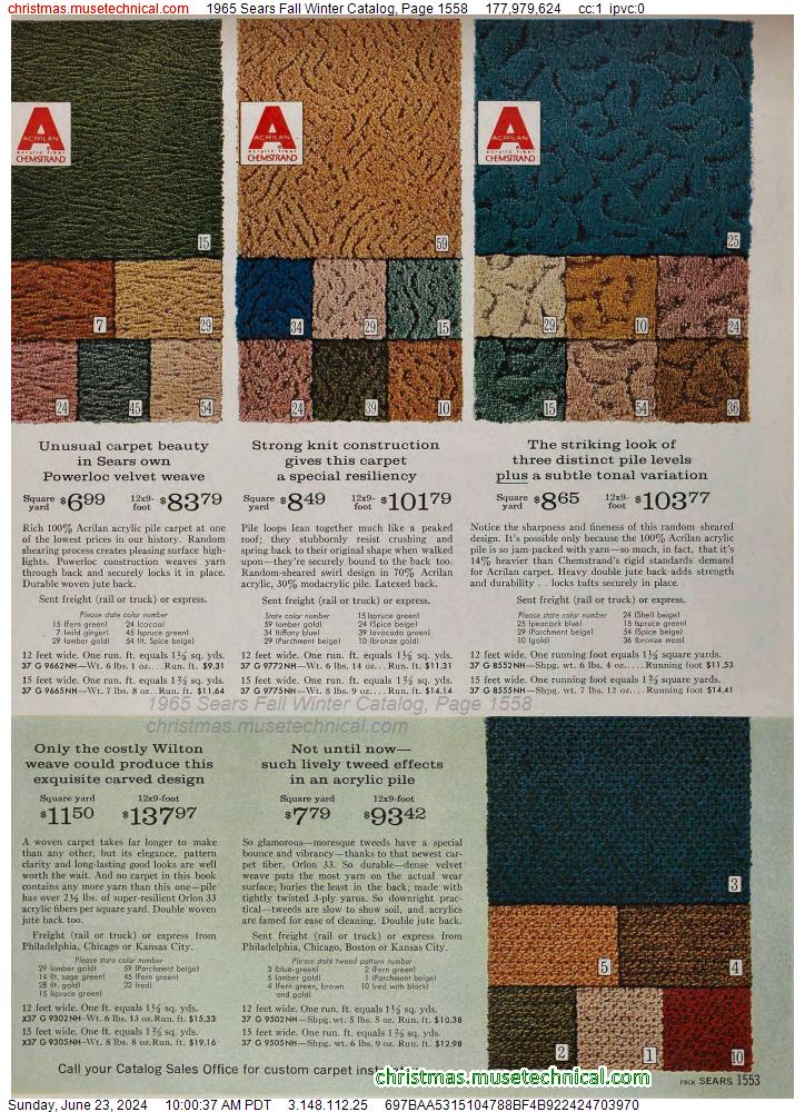 1965 Sears Fall Winter Catalog, Page 1558