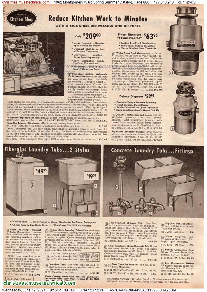 1962 Montgomery Ward Spring Summer Catalog, Page 880