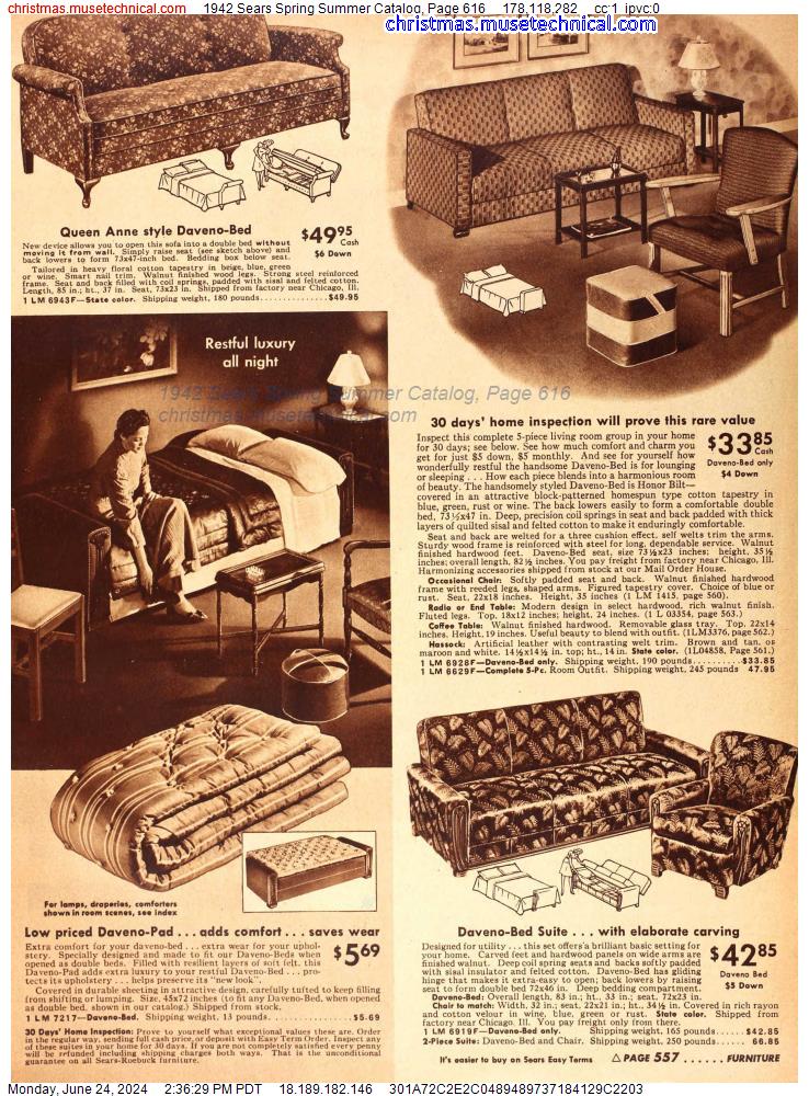 1942 Sears Spring Summer Catalog, Page 616