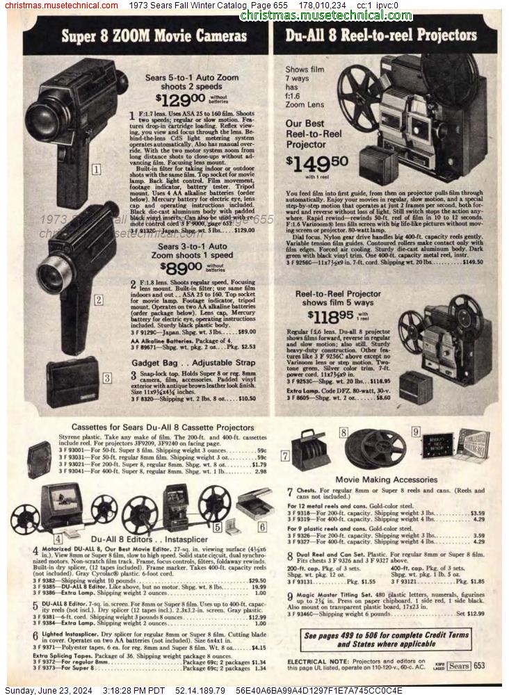1973 Sears Fall Winter Catalog, Page 655