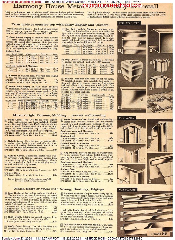 1960 Sears Fall Winter Catalog, Page 1451