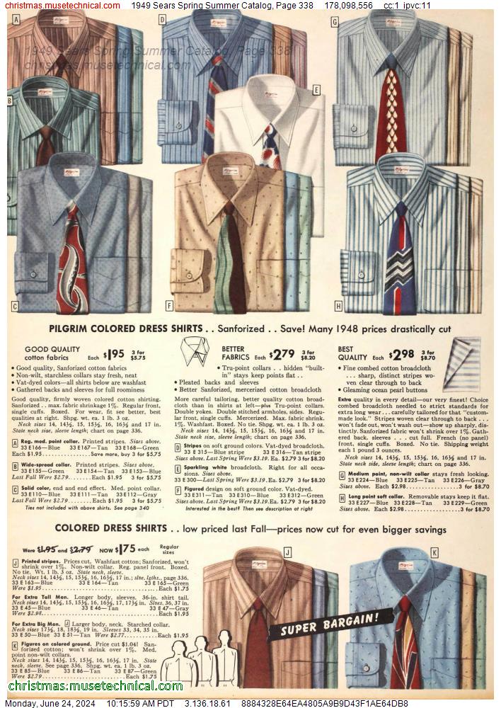1949 Sears Spring Summer Catalog, Page 338
