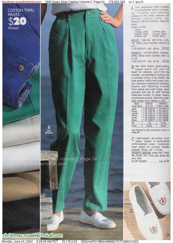 1990 Sears Style Catalog Volume 2, Page 24