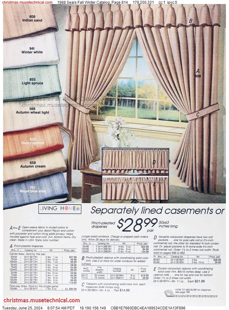 1988 Sears Fall Winter Catalog, Page 814