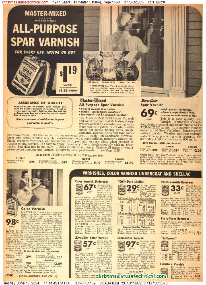 1941 Sears Fall Winter Catalog, Page 1460