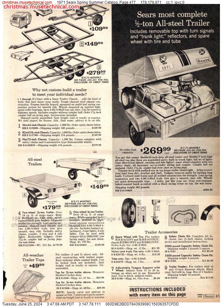 1971 Sears Spring Summer Catalog, Page 477