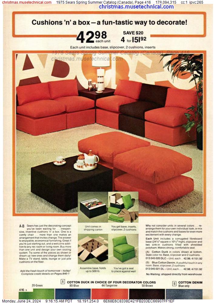 1975 Sears Spring Summer Catalog (Canada), Page 416