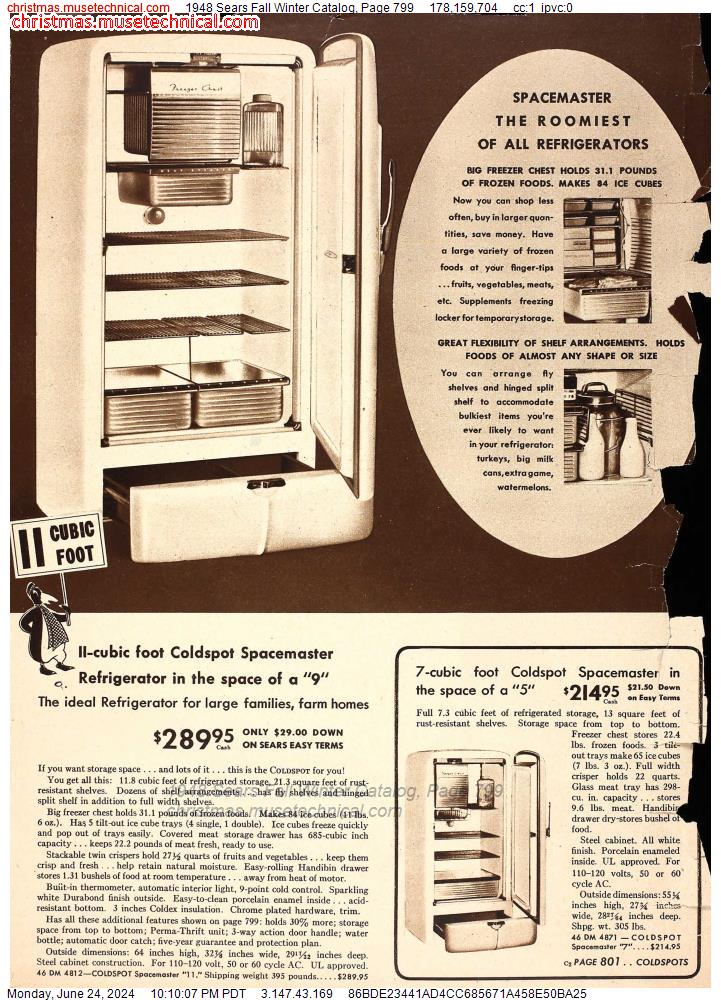 1948 Sears Fall Winter Catalog, Page 799