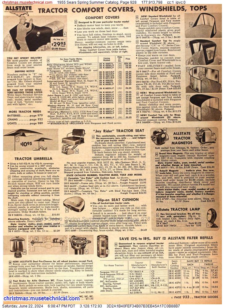 1955 Sears Spring Summer Catalog, Page 928