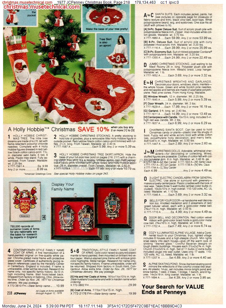 1977 JCPenney Christmas Book, Page 218