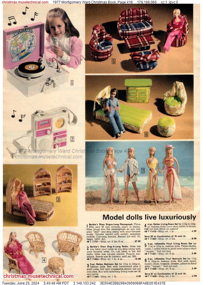 1977 Montgomery Ward Christmas Book, Page 418