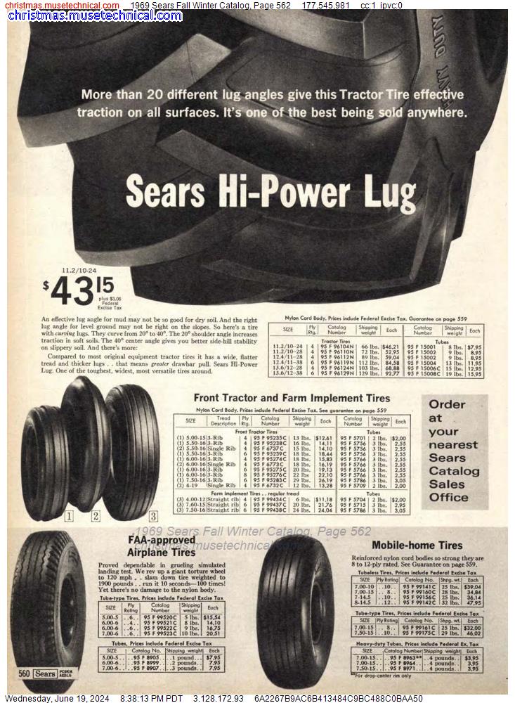 1969 Sears Fall Winter Catalog, Page 562