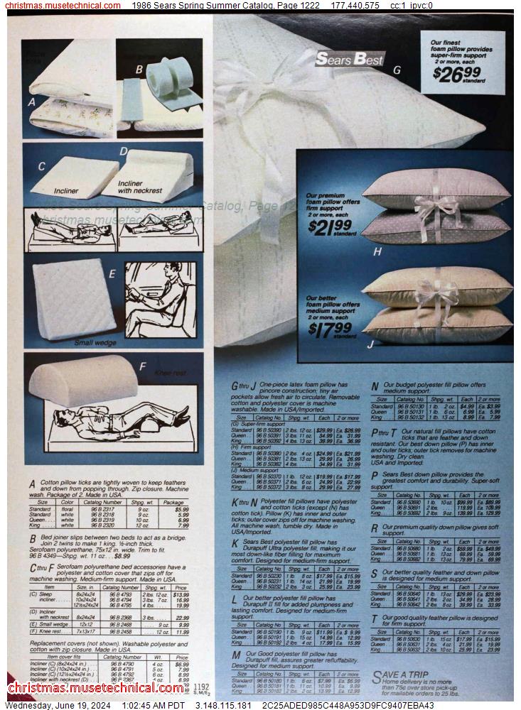 1986 Sears Spring Summer Catalog, Page 1222